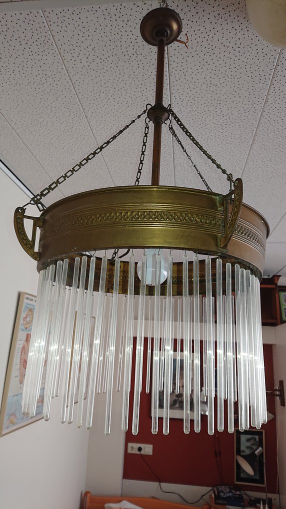 Jugendstil Hanglamp (1) - Art Deco - Koper, Messing -
