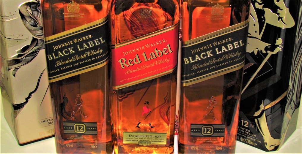 Johnnie Walker Black Label & Red Label Limited Edition - Catawiki