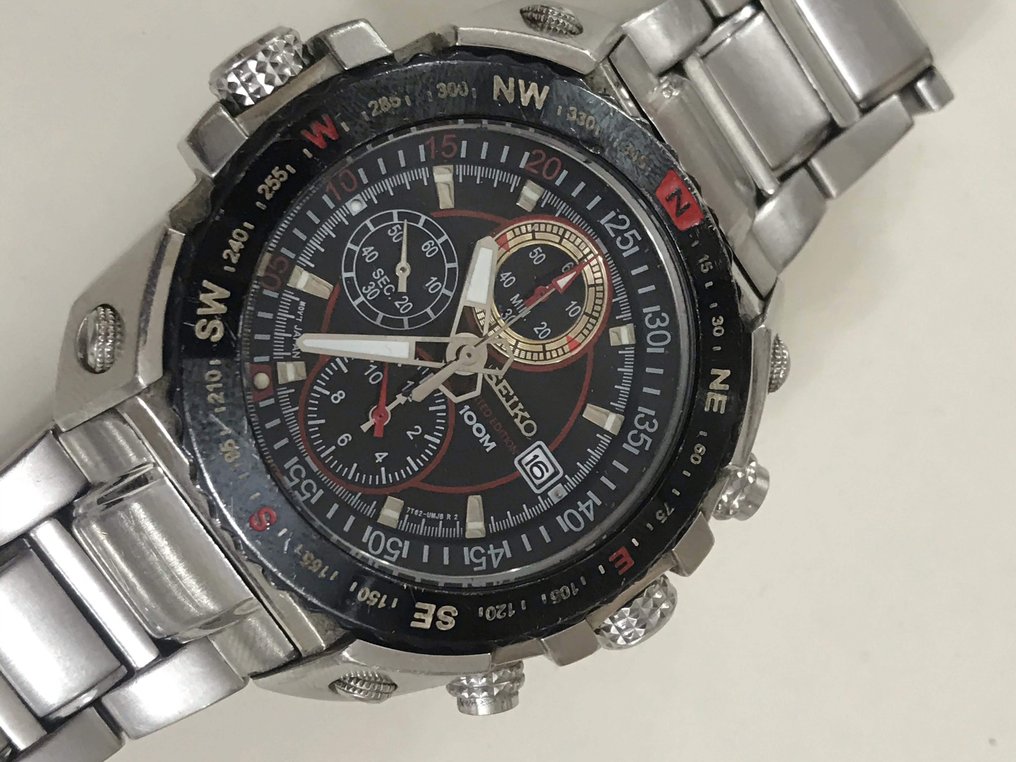 Seiko - COMPASS LİMİTED CHRONOGRAPH NO RESERVE PRİCE - 7t62 - Catawiki