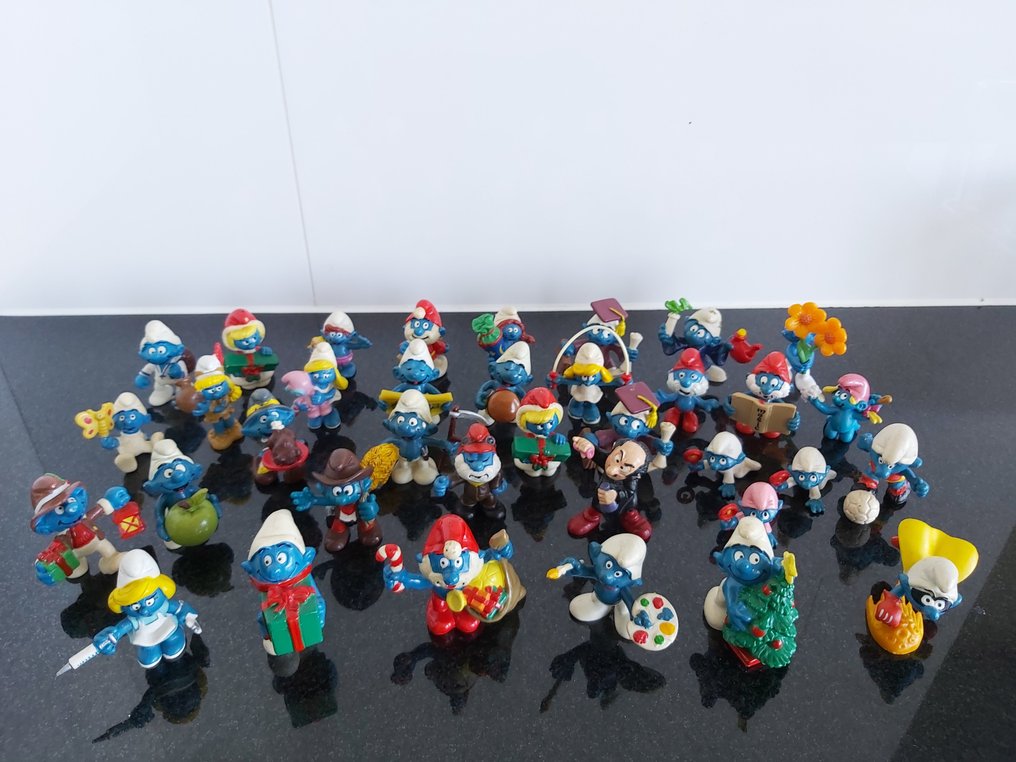 Blootstellen samenvoegen Krachtig De Smurfen - Lot met 36 Schleich poppetjes/figuurtjes - - Catawiki