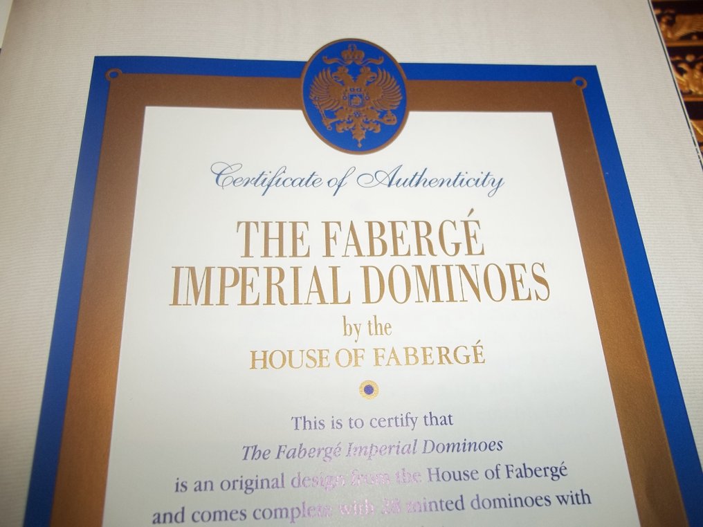 House of Fabergé The Imperial Fabergé Dominoes Set Spel 24 Carat
