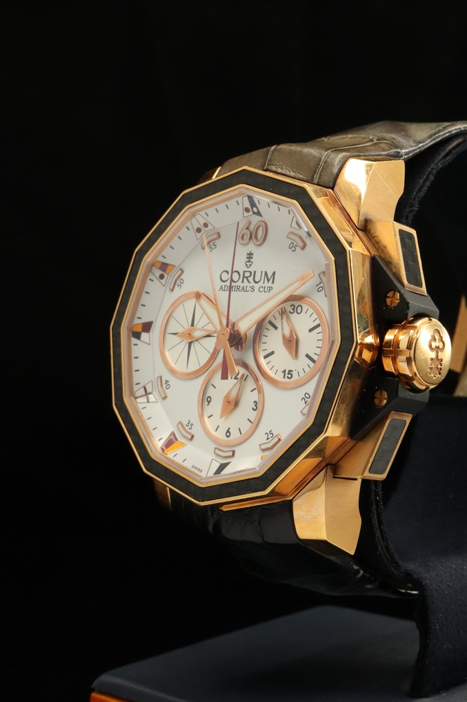 Corum admiral's cup split seconds white on sale chronograph automatic men's watch