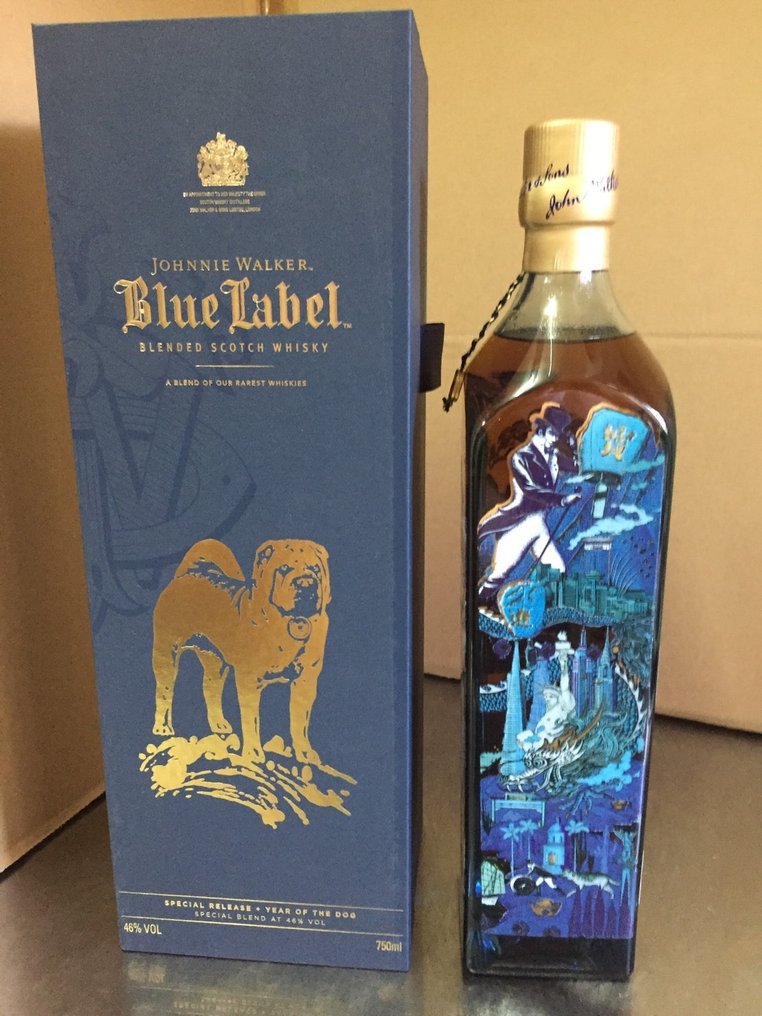 Zonder schoonmaken Klooster Johnnie Walker Blue Label - Year of the Dog 2018 - 750ml - Catawiki