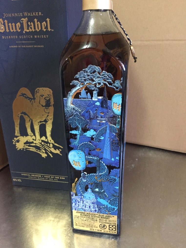 Zonder schoonmaken Klooster Johnnie Walker Blue Label - Year of the Dog 2018 - 750ml - Catawiki