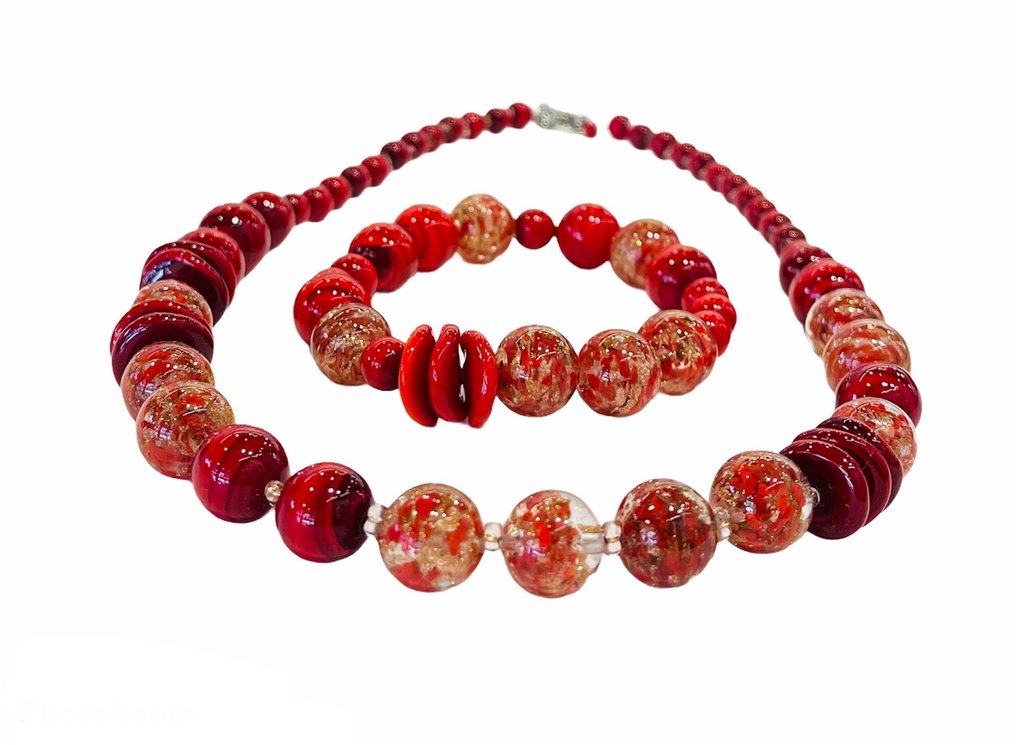 Vetromania Murano Glass - Necklace and bracelet - Glass - Catawiki
