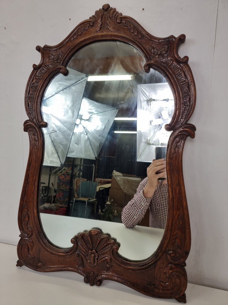 Mirror in carved oak frame Oak Late 19th century Catawiki