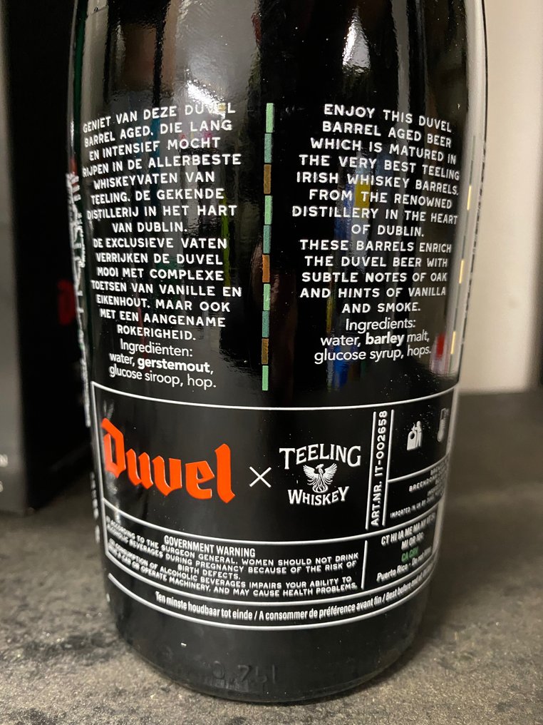 duvel barrel aged irish whiskey