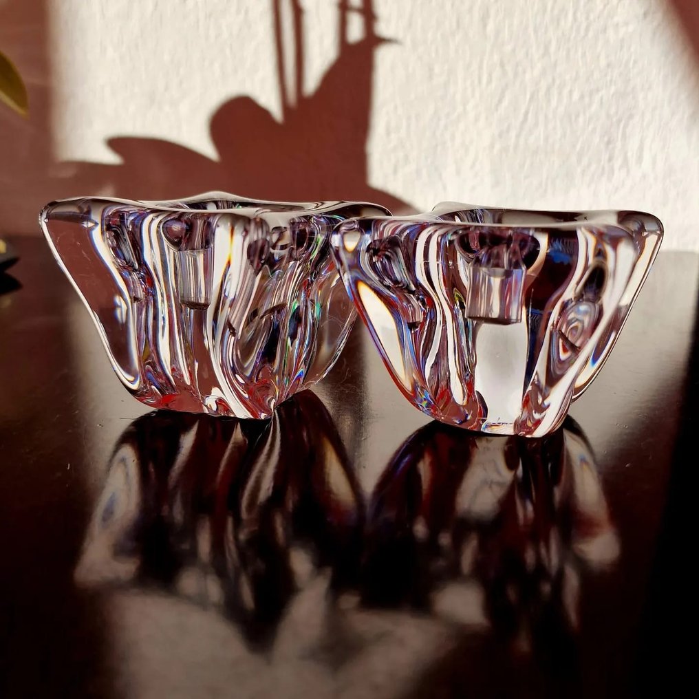 Daum Candle holders (2) Crystal Catawiki