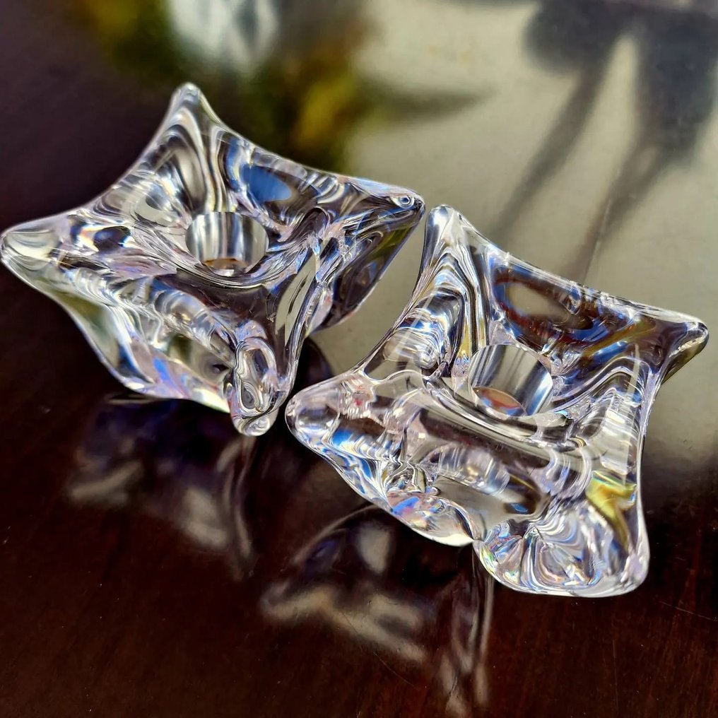 Daum Candle holders (2) Crystal Catawiki