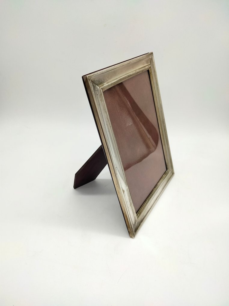 Frame Glass, Silver laminated, Wood Catawiki