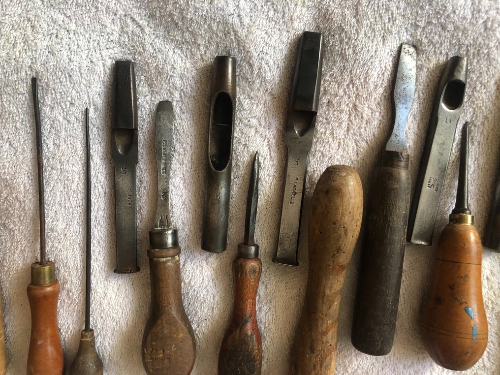 Working tool 15 x saddler shoemakers tools Brass Iron Catawiki