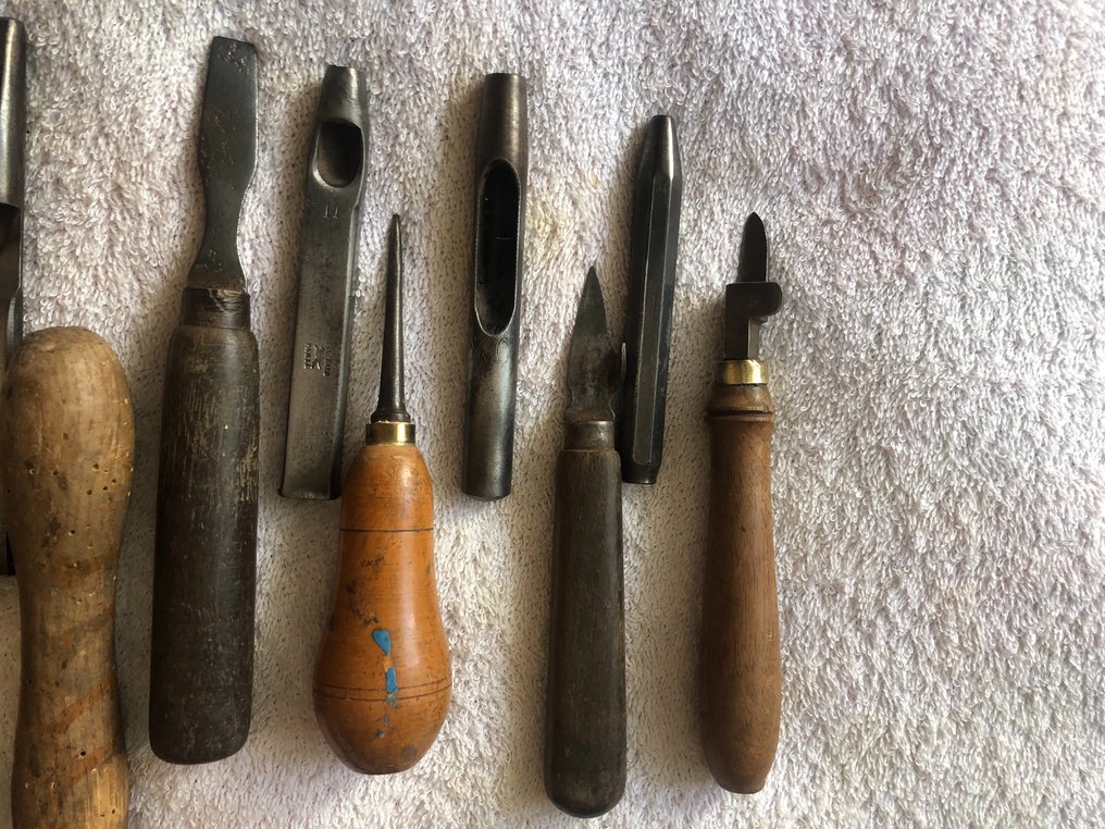 Working tool 15 x saddler shoemakers tools Brass Iron Catawiki