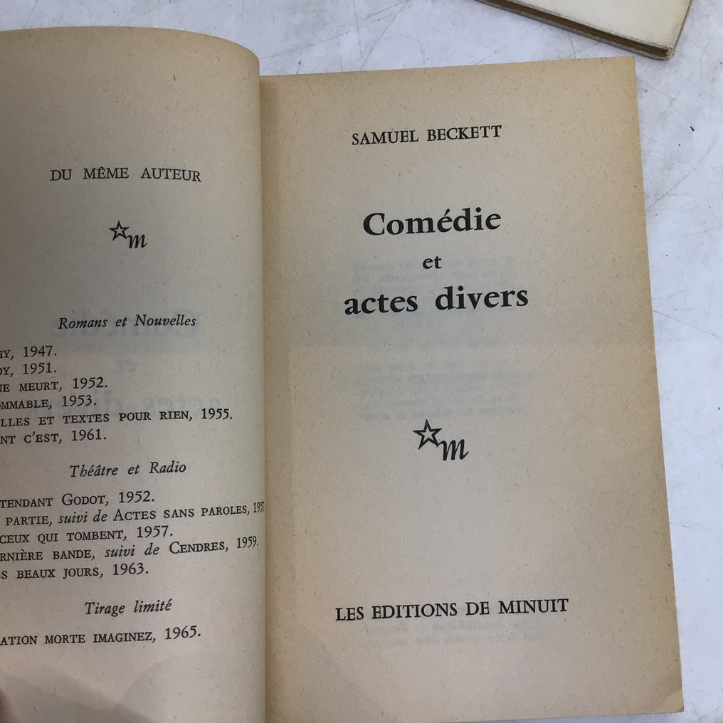Samuel Beckett Premier Amour Comedie Et Actes Divers Catawiki Samuel Beckett Premier Amour Comedie Et Actes Divers Catawiki