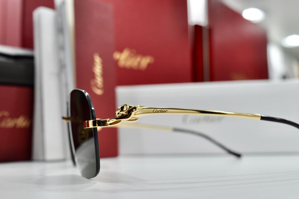 - CARTIER PANTHERE Rimless oro Sunglasses Frame Catawiki