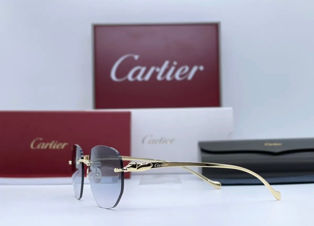 Cartier - Panthere Gold Planted 18k Gafas -