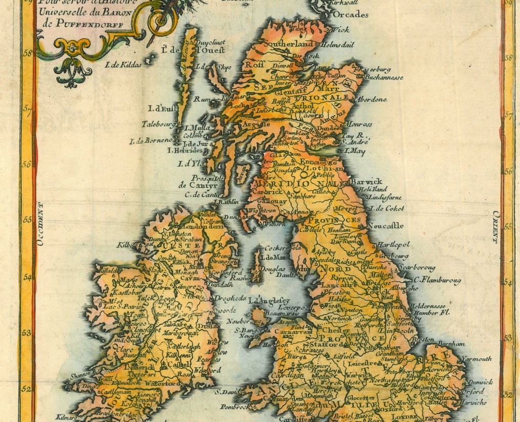 Iso-Britannia, Irland; . Nolin - Carte des Isles - Catawiki