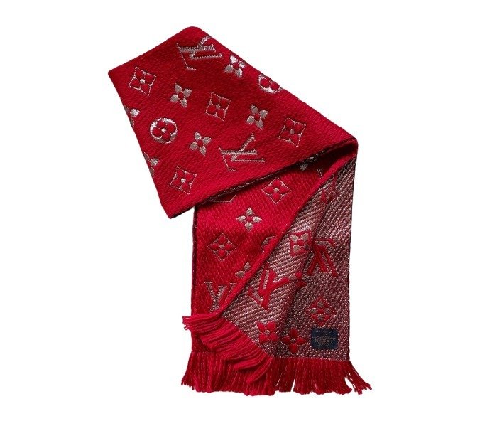 Louis Vuitton logo mania scarf red - new in box