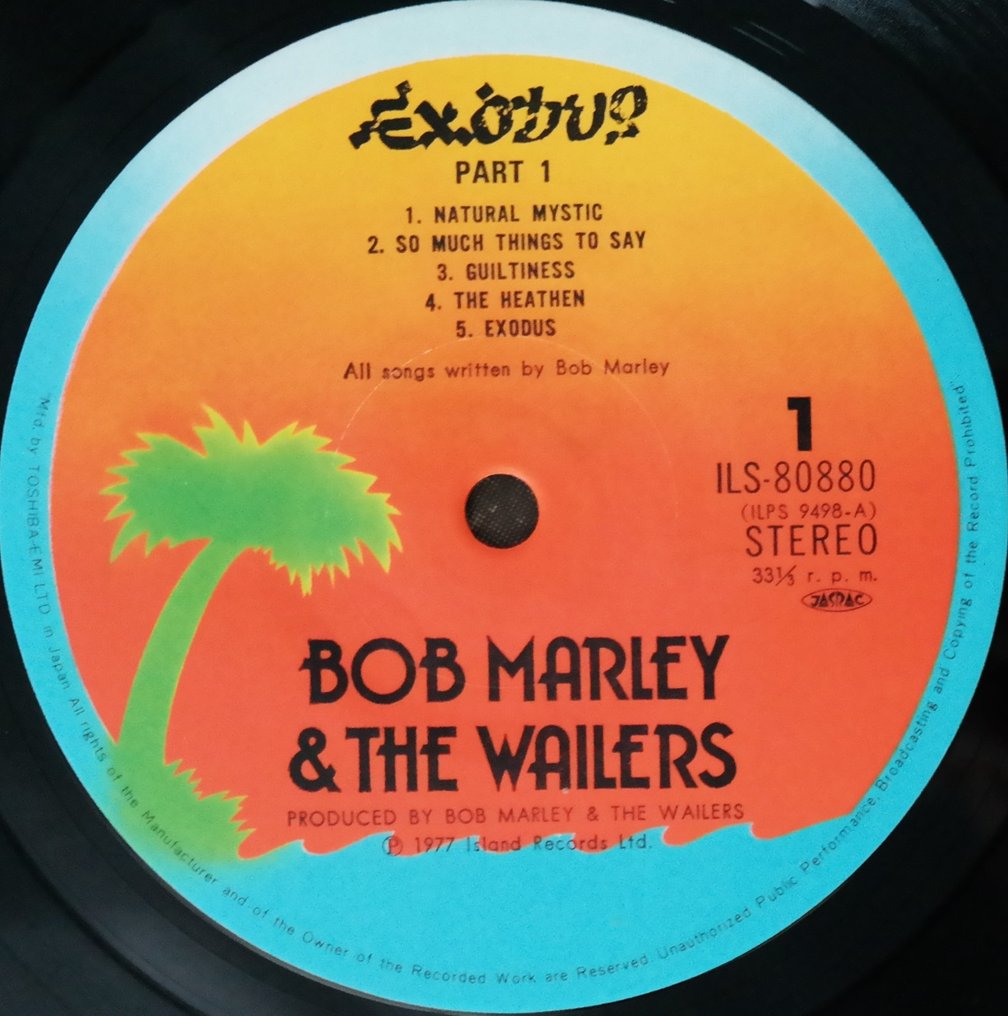 Bob Marley & the Wailers - Exodus / legendary Japanese 1st Pressing In