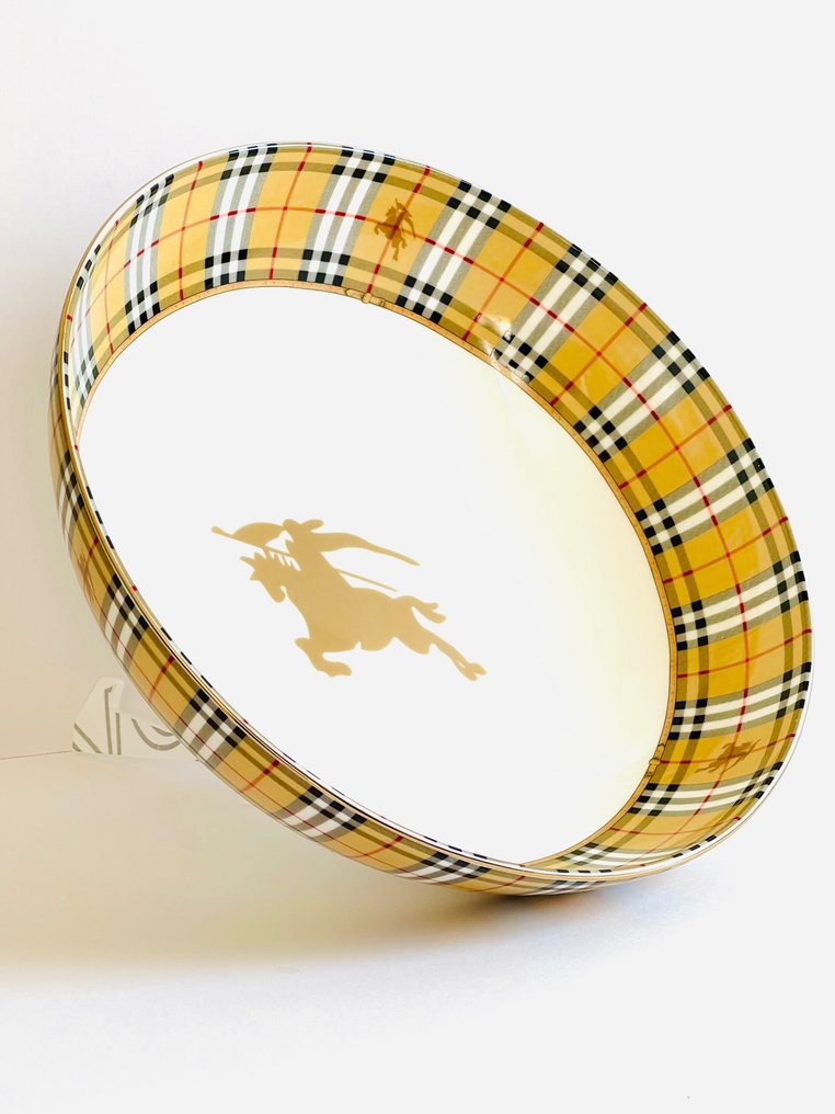 BURBERRYS Bowl Thistle Plaid Heymarket England Fine Bone