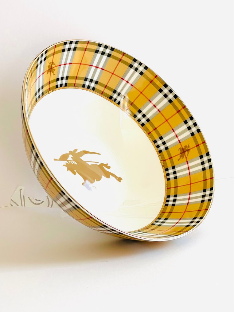 BURBERRYS XL Cuenco Thistle Plaid Haymarket England