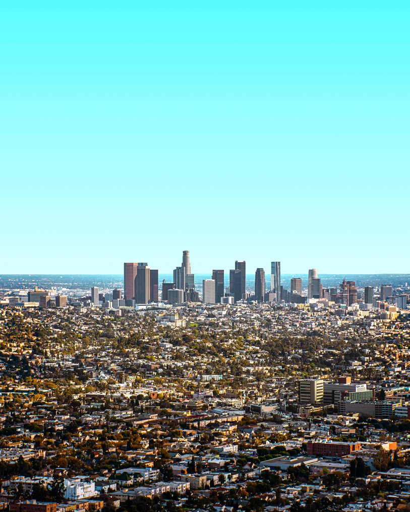 Téber - Los Angeles Skyline (blue) - Catawiki