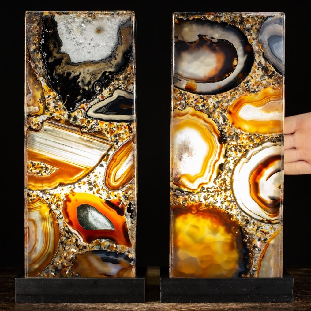 Natural agate store lamp