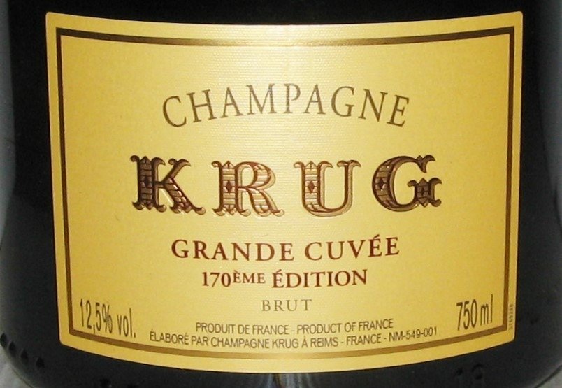 NV Champagne Krug Grande Cuvee 170eme Edition Brut (Champagne