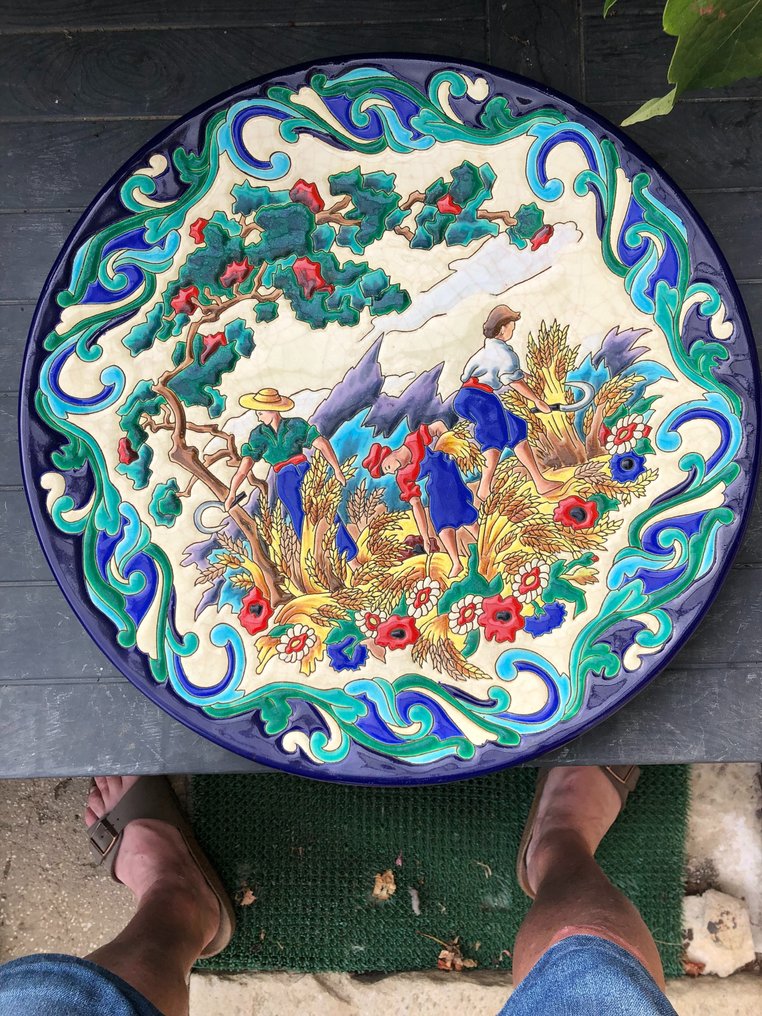 Émaux de Longwy Plate Earthenware, Enamel Catawiki