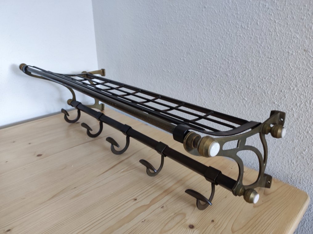 industrial train coat rack Brass Catawiki