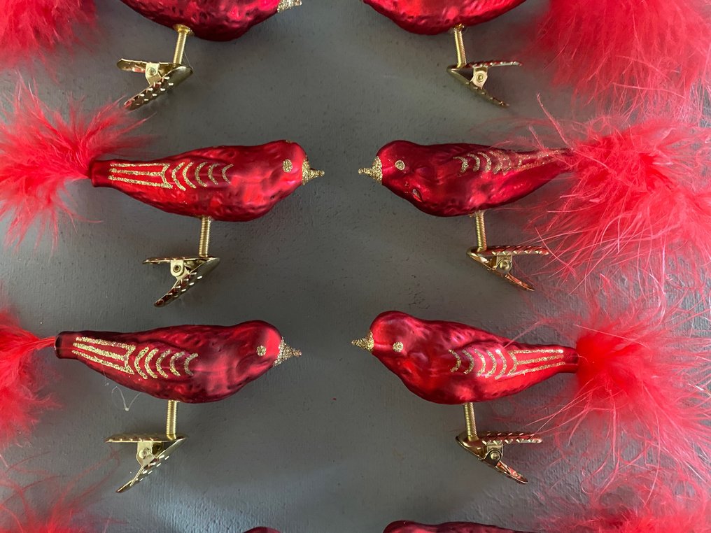 Krebs rode vogeltjes voor de kerstboom Christmas decoration Krebs