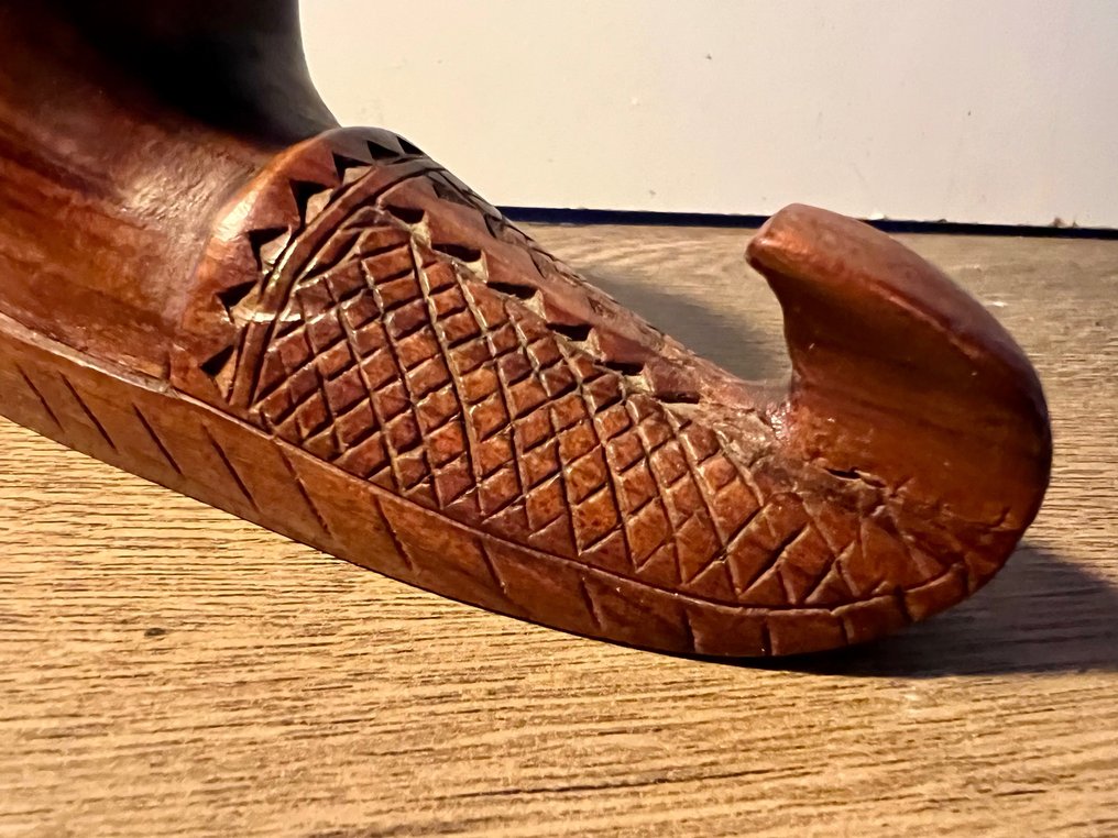 Handmade wooden shoe Wood Catawiki