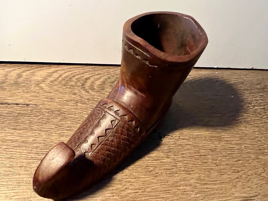 Handmade wooden shoe Wood Catawiki