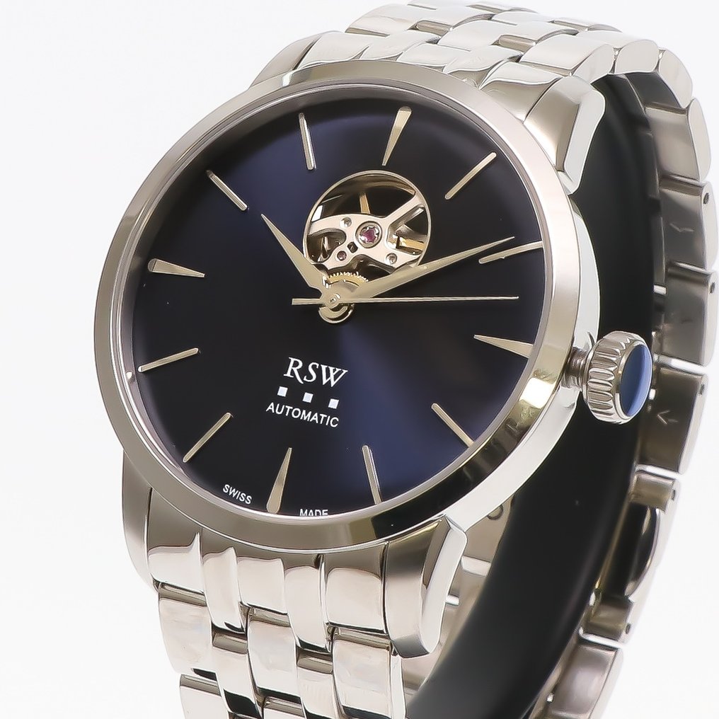RSW Swiss Automatic Open Heart Watch RSWA139 SS 9