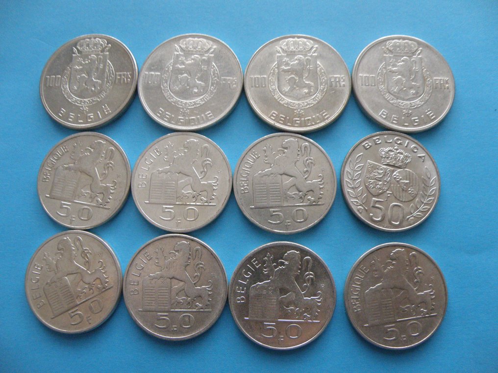 Belgium. prins Karel en koning Boudewijn. 50 en 100 Francs Catawiki