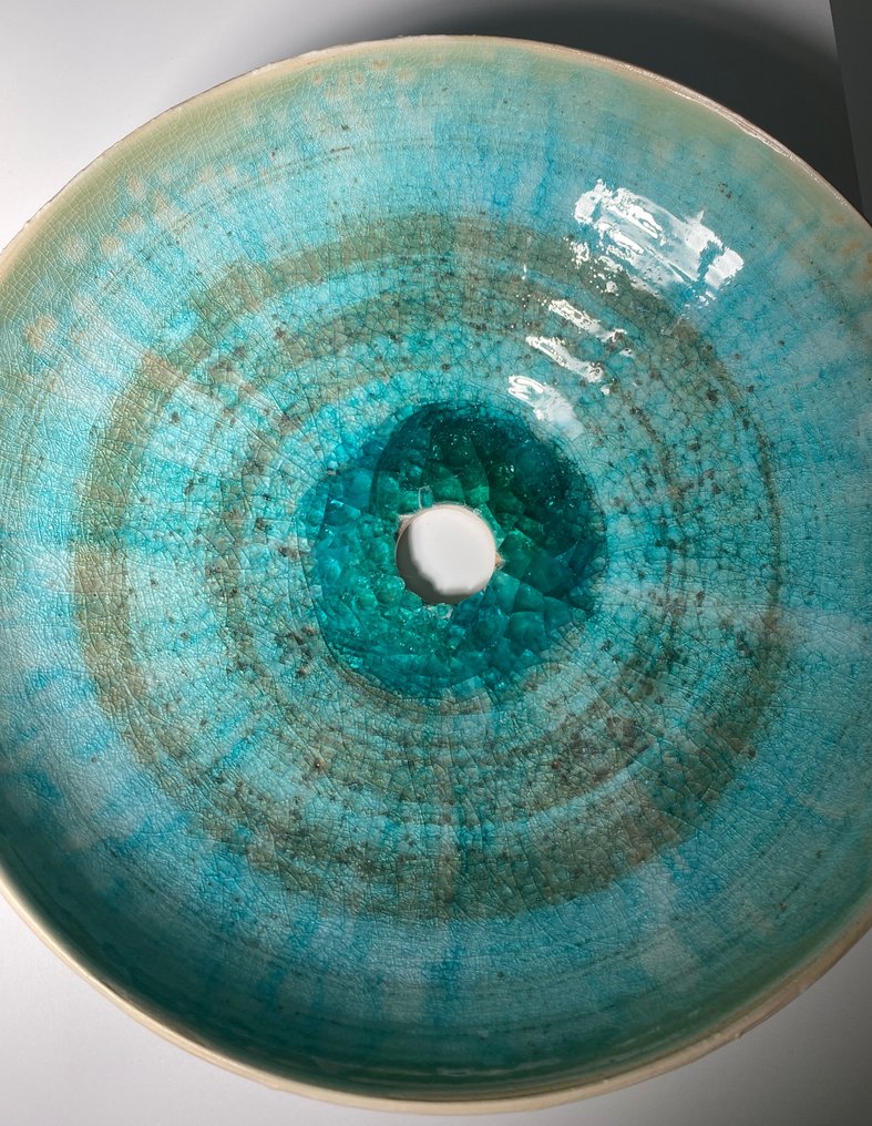 Sandra Vas Handmade bathroom sink, emerald green, small Catawiki