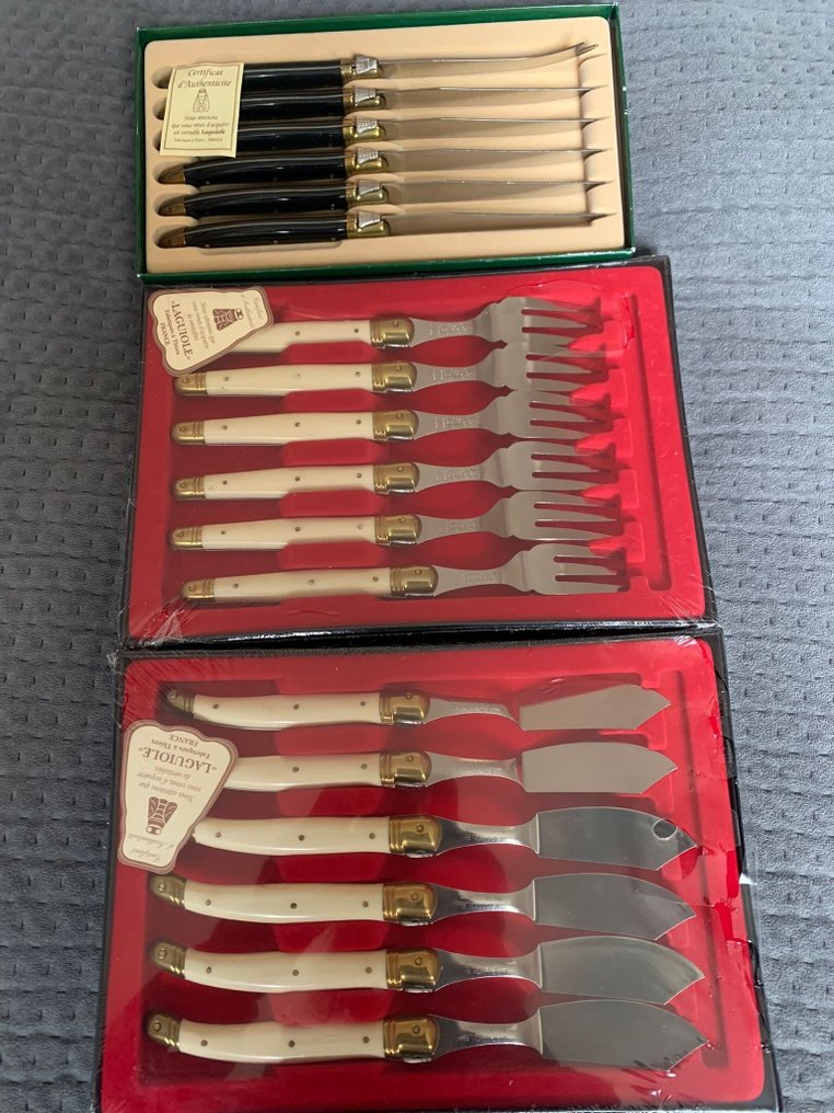 Genuine Laguiole table knives 6 fish serving knives Catawiki