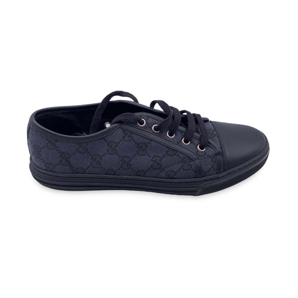 Gucci - Black GG Monogram Canvas Low Top Sneakers Size 37 - - Catawiki