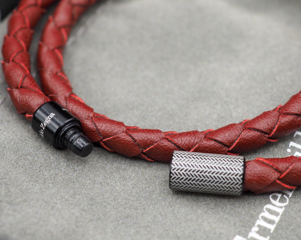 Ermenegildo Zegna Men's Double Wrap Leather Bracelet