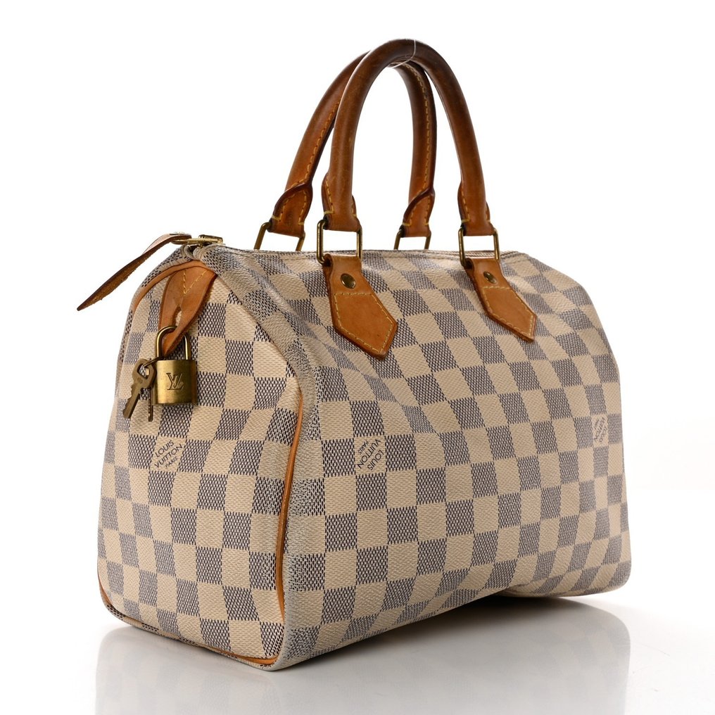 Louis Vuitton, Bags, Louis Vuitton Speedy 3 Damier Azur Gently Used