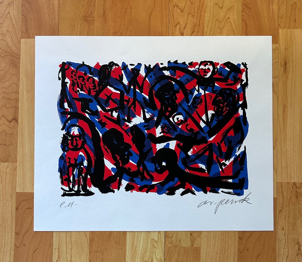 A.R. Penck (1939-2017) - Köpfe und Gestalten mit Geier - Catawiki