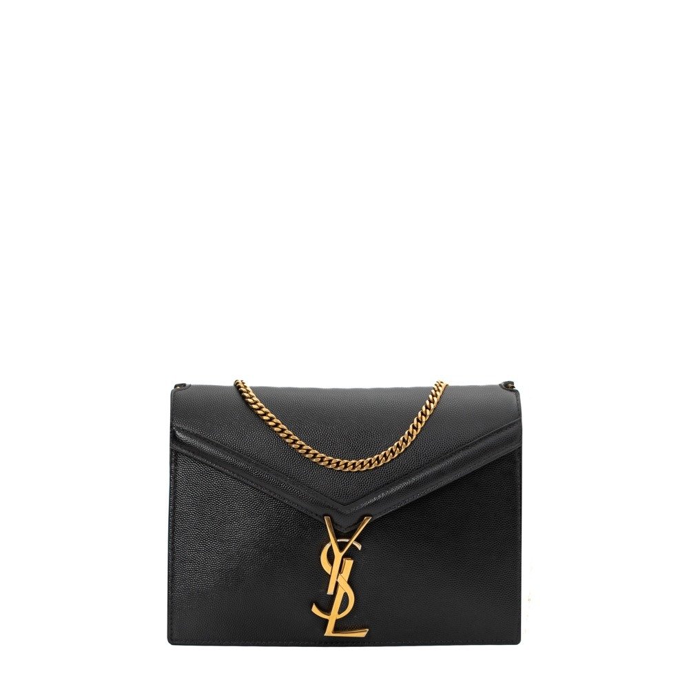 New Saint Laurent Monogram Medium Cassandra YSL Black Leather Handbag  532750 