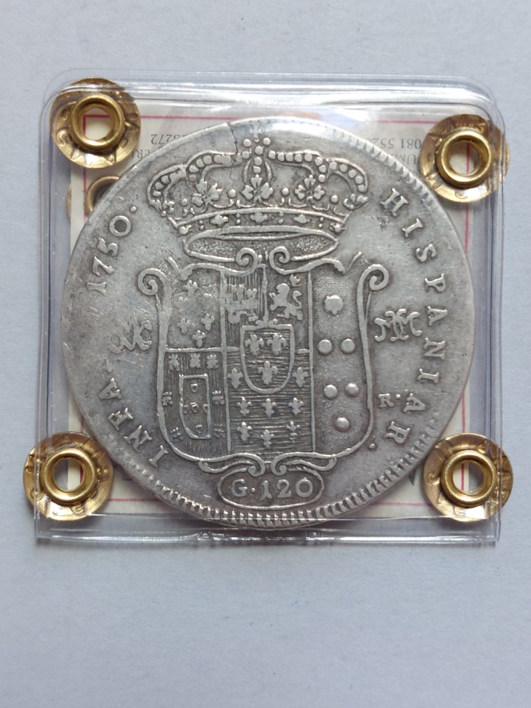 Italien, Königreich Neapel. Carlo di Borbone (17351759). Piastra da