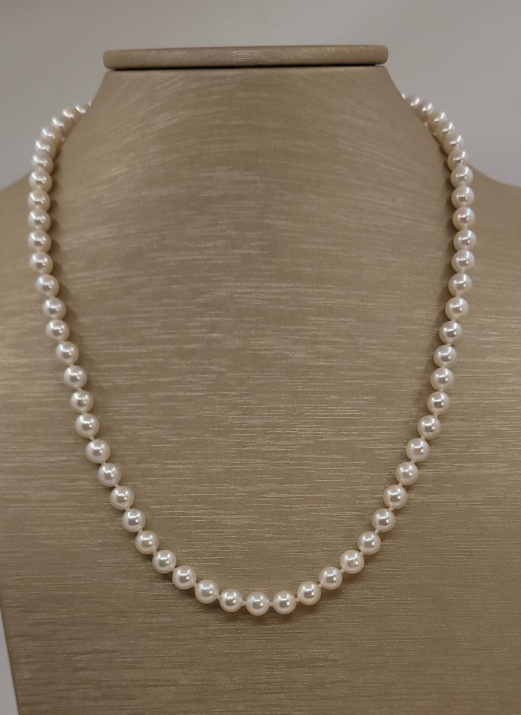 Perles Akoya brillantes 5,5x6 mm Collier Catawiki