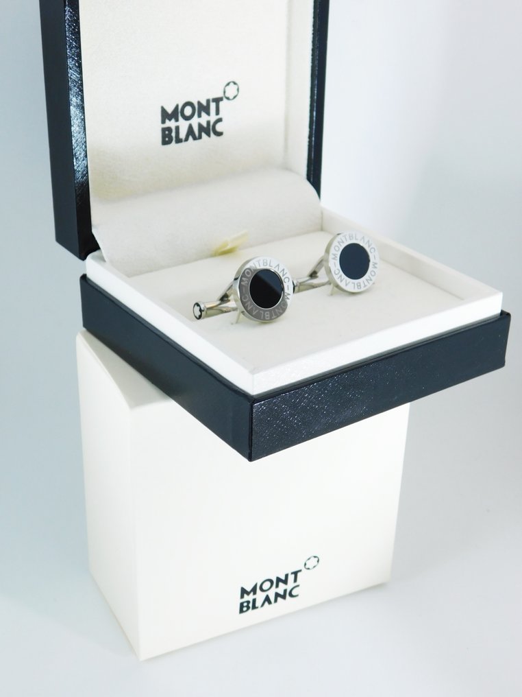 Montblanc Steel Cufflinks Onyx Catawiki