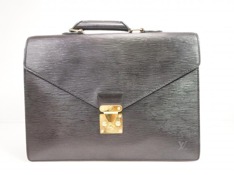 Louis Vuitton Black Epi Leather Serviette Conseiller Business Briefcase