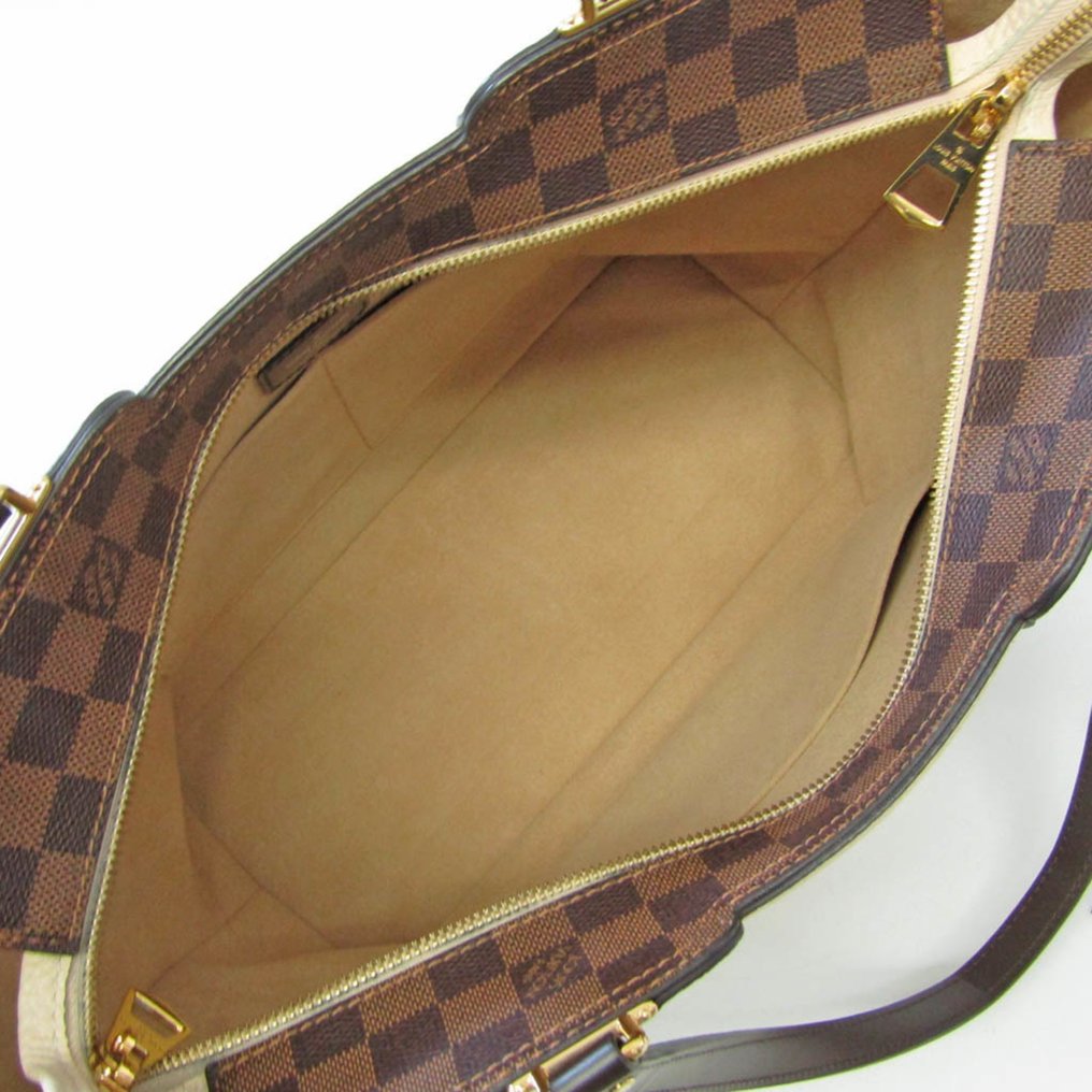Louis Vuitton Jersey Tote N44022 Creme Brown Damier Top Zip