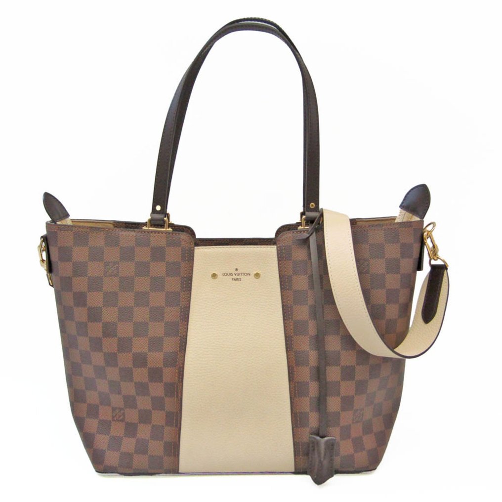 Louis Vuitton, Bags, Louis Vuitton Damier Canvas And Taurillon Leather Jersey  Tote Bag