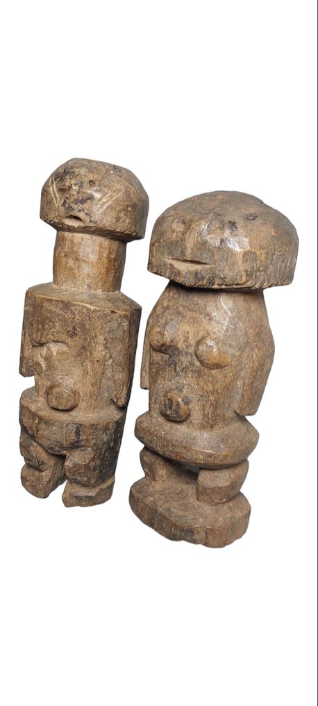 paar Losso-personages (2) - Hout - Losso - Togo - Catawiki