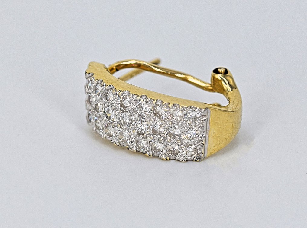 14 kt. Gold - Earrings - 1.00 ct Diamond - Catawiki