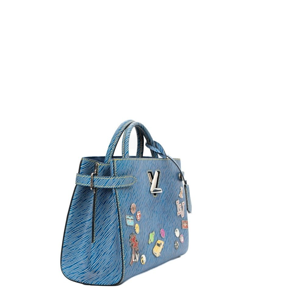 Louis Vuitton - Authenticated Twist Handbag - Leather Blue Plain for Women, Very Good Condition